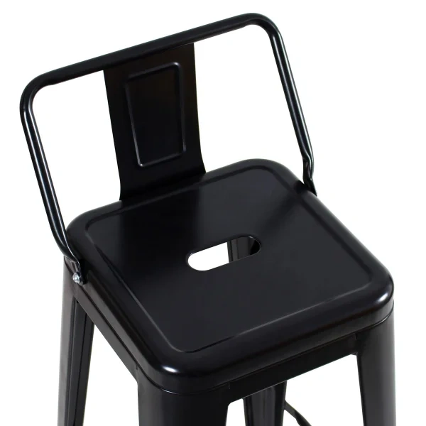 Tolix high stool with backrest