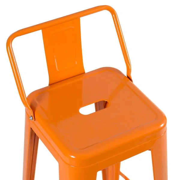 Tolix high stool with backrest