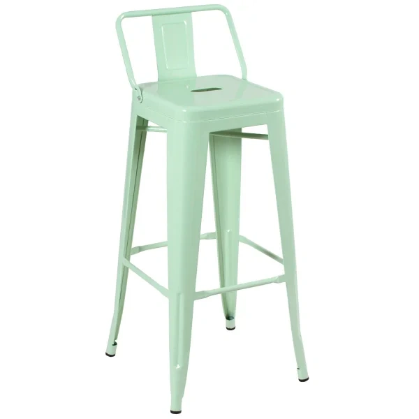 Tolix high stool with backrest