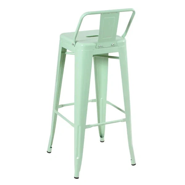 Tolix high stool with backrest