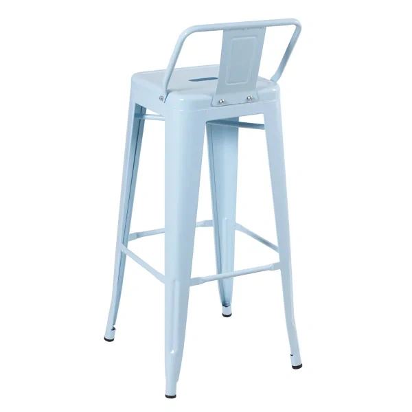 Tolix high stool with backrest