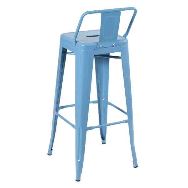 Tolix high stool with backrest
