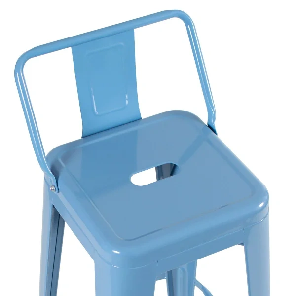 Tolix high stool with backrest
