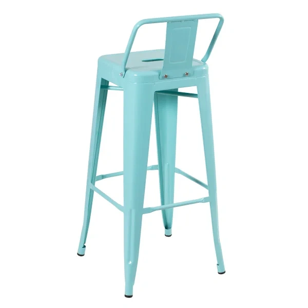 Tolix high stool with backrest