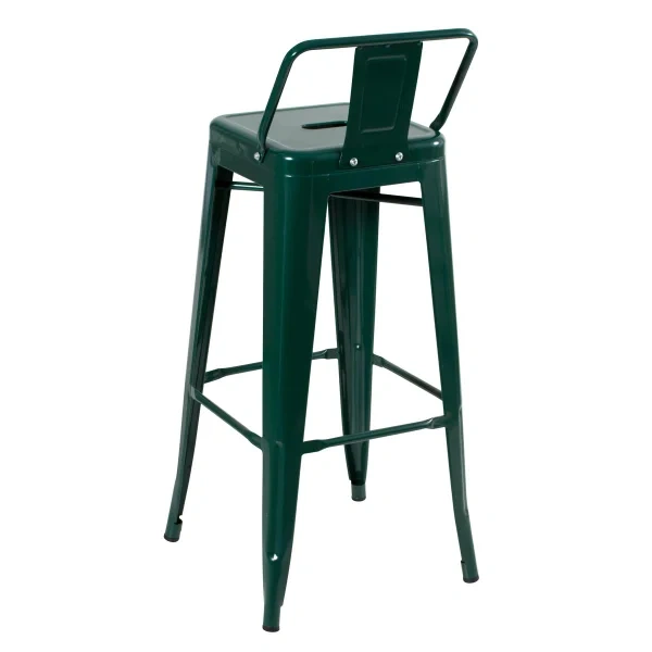 Tolix high stool with backrest