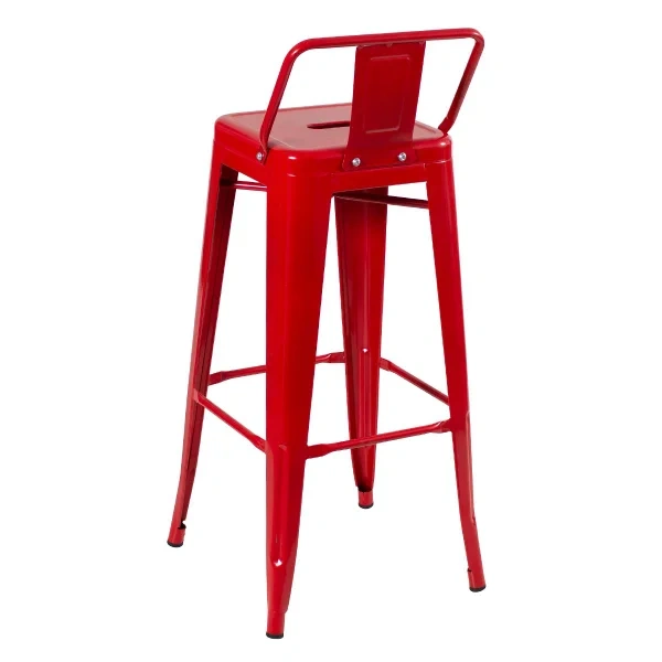 Tolix high stool with backrest