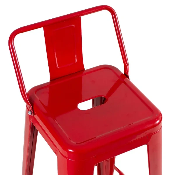 Tolix high stool with backrest