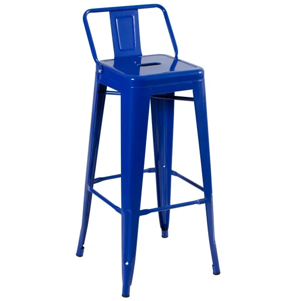 Tolix high stool with backrest