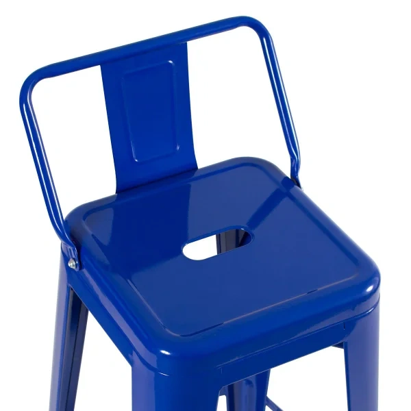 Tolix high stool with backrest