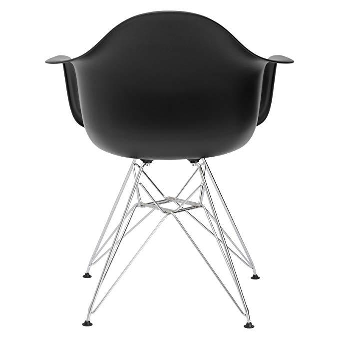 Eames Arm Chair Chrome Metal Leg