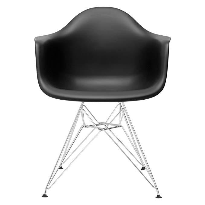 Eames Arm Chair Chrome Metal Leg