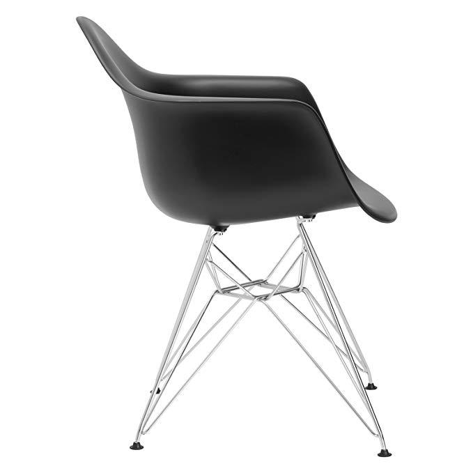 Eames Arm Chair Chrome Metal Leg
