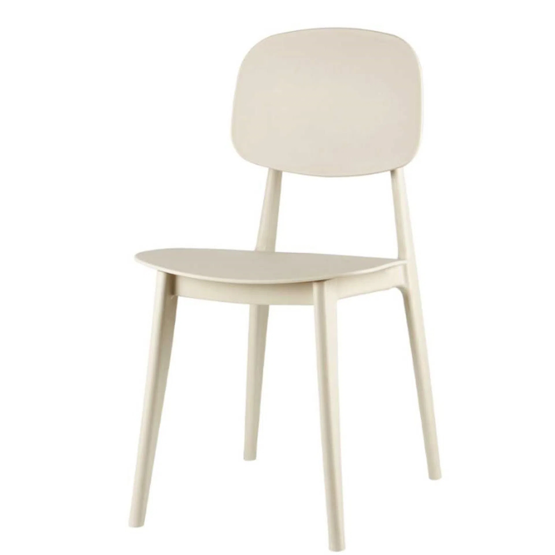 Solid color plastic dining chair