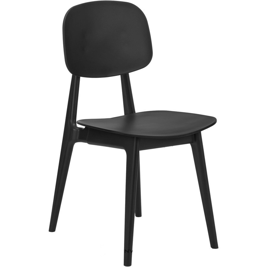 Solid color plastic dining chair