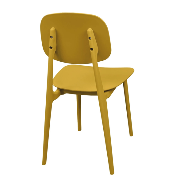 Solid color plastic dining chair
