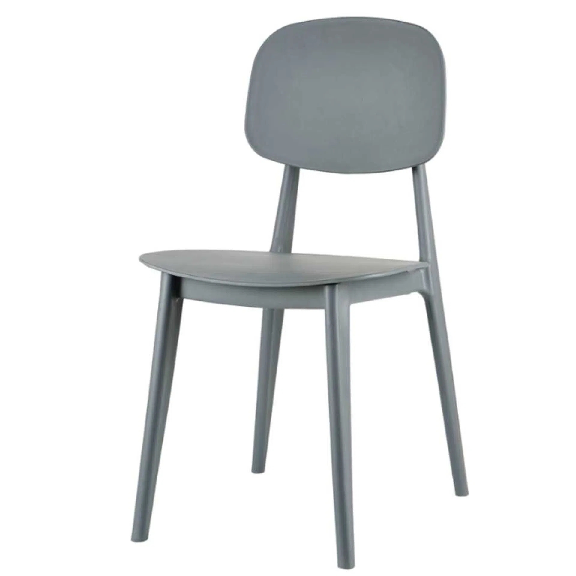 Solid color plastic dining chair