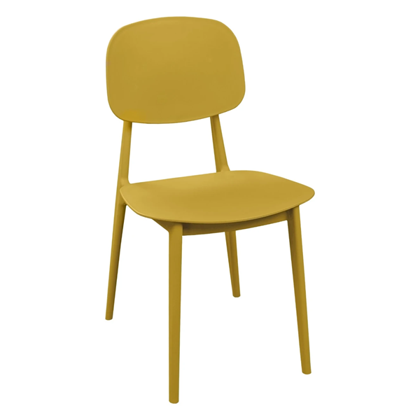 Solid color plastic dining chair