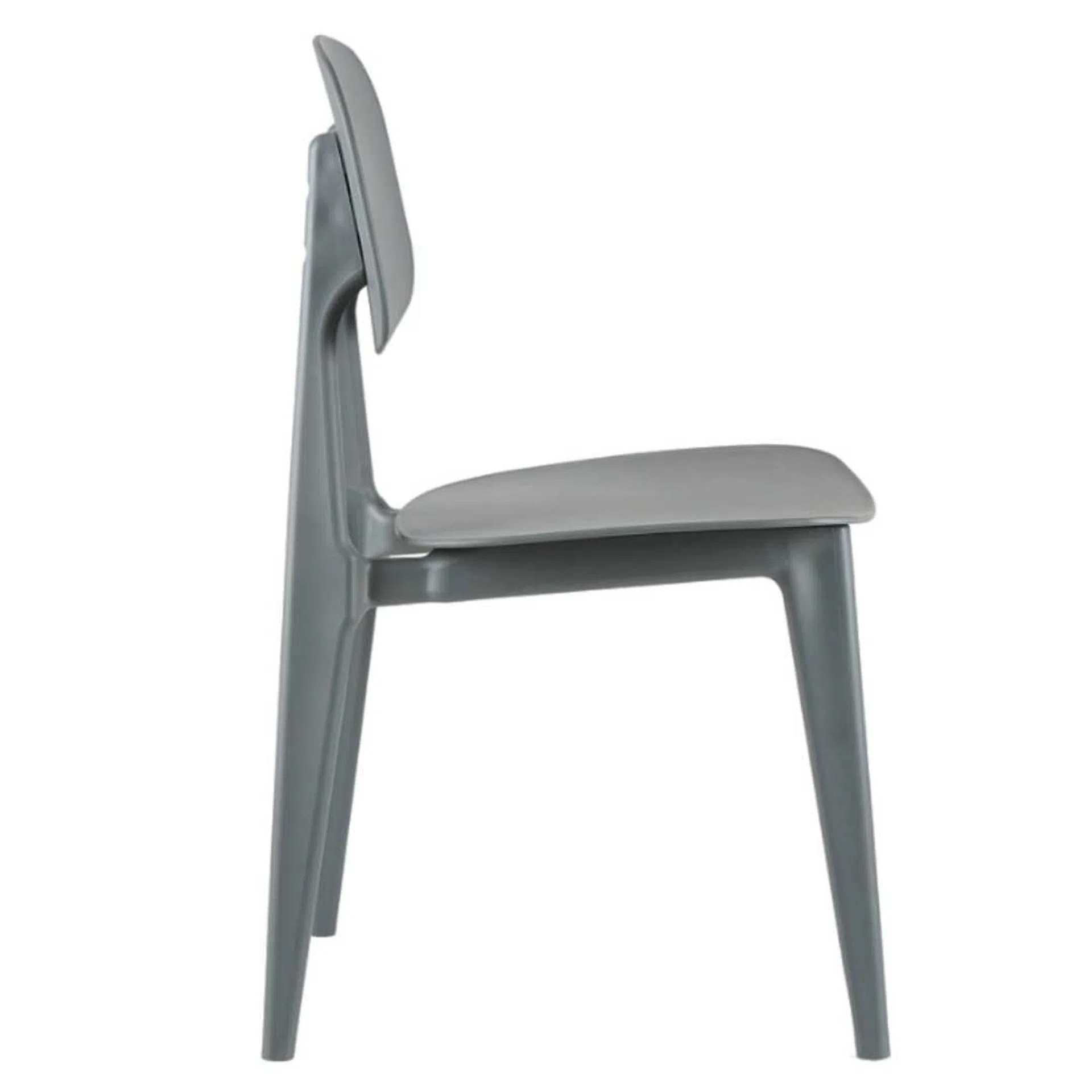 Solid color plastic dining chair