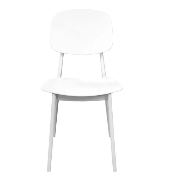 Solid color plastic dining chair