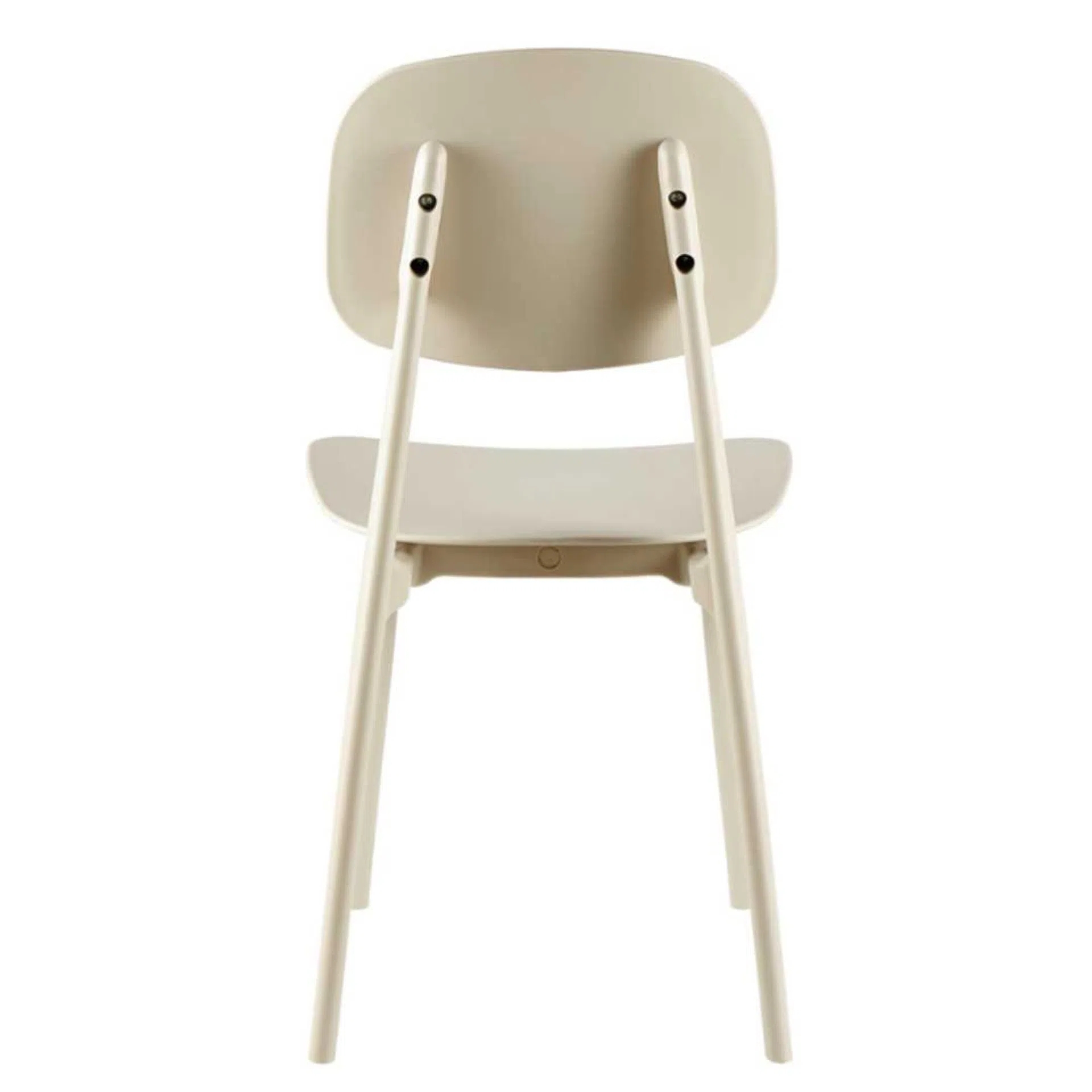 Solid color plastic dining chair
