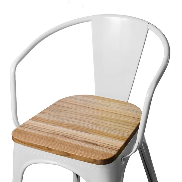 Tolix Arm Chair Wood Seat