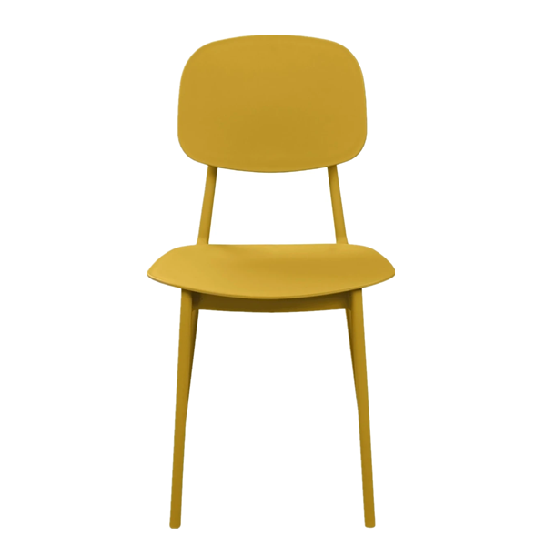 Solid color plastic dining chair