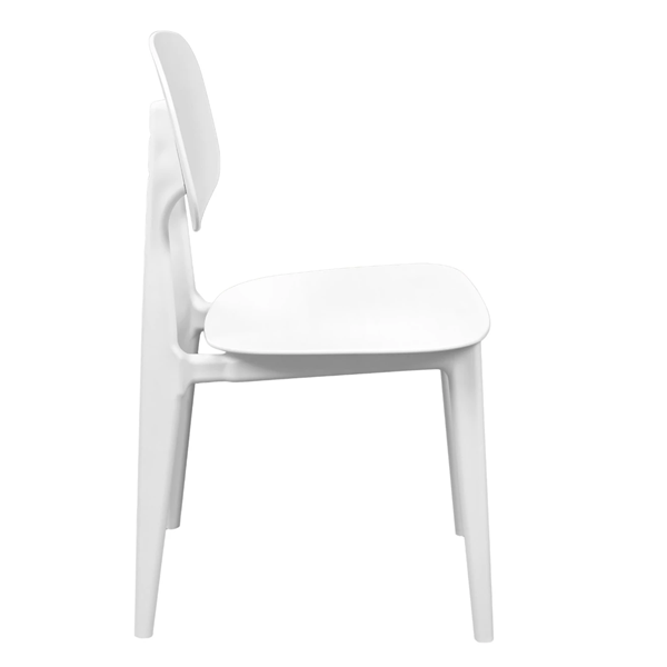 Solid color plastic dining chair