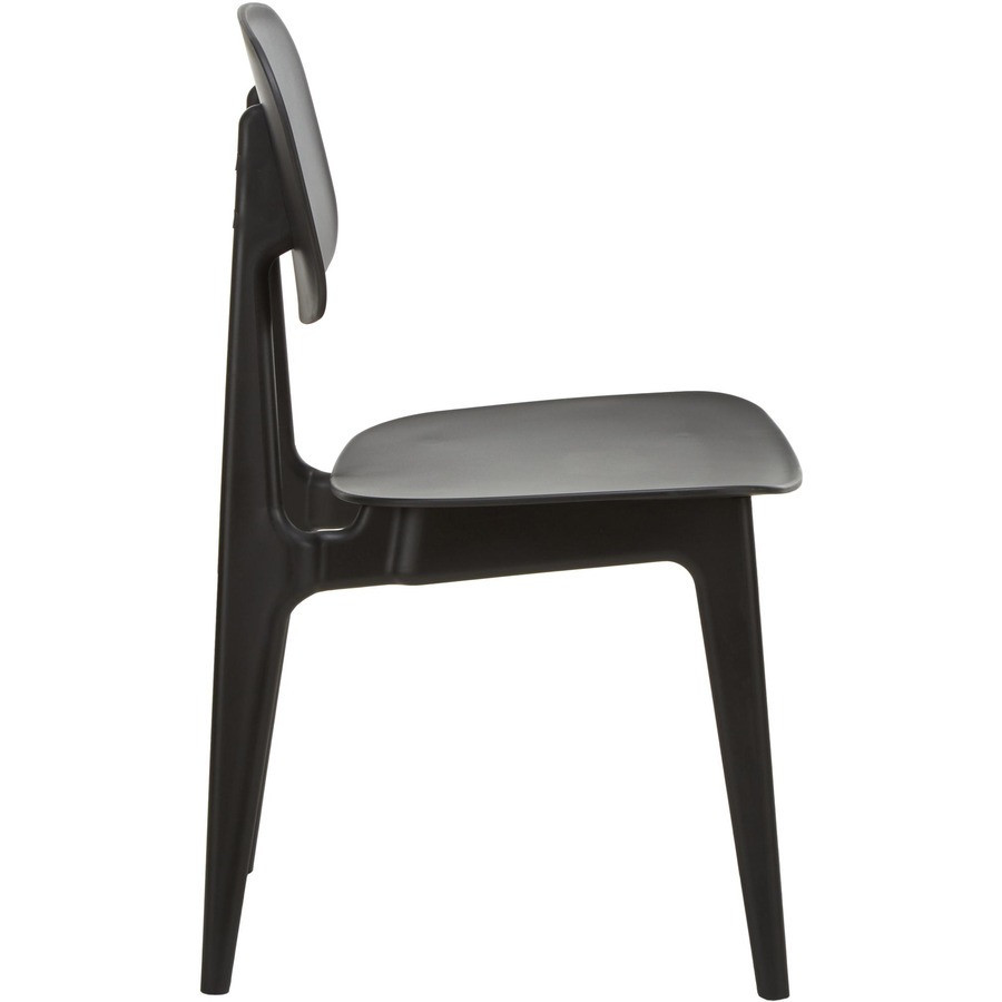 Solid color plastic dining chair