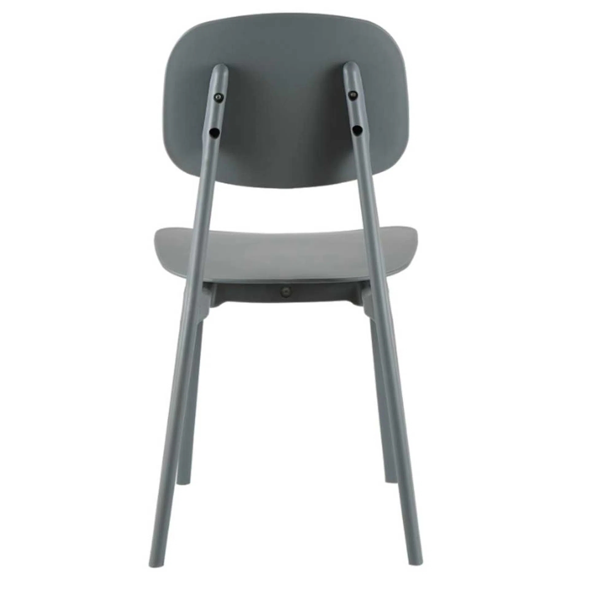 Solid color plastic dining chair