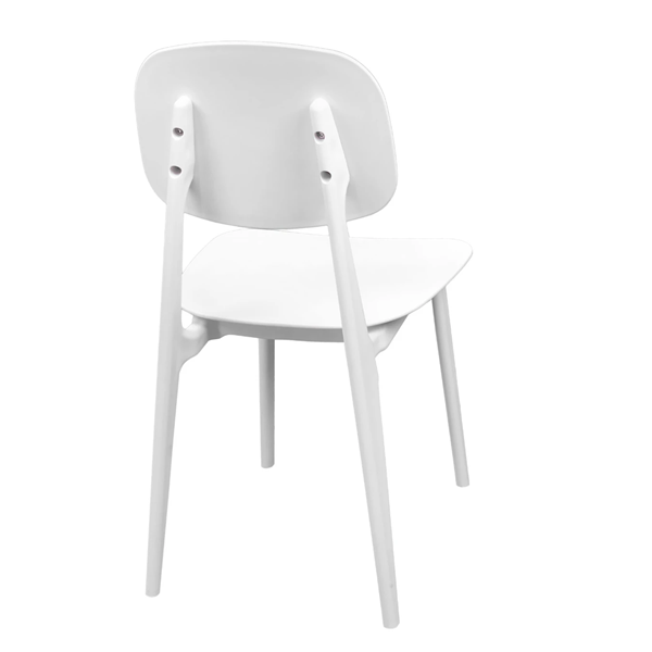 Solid color plastic dining chair