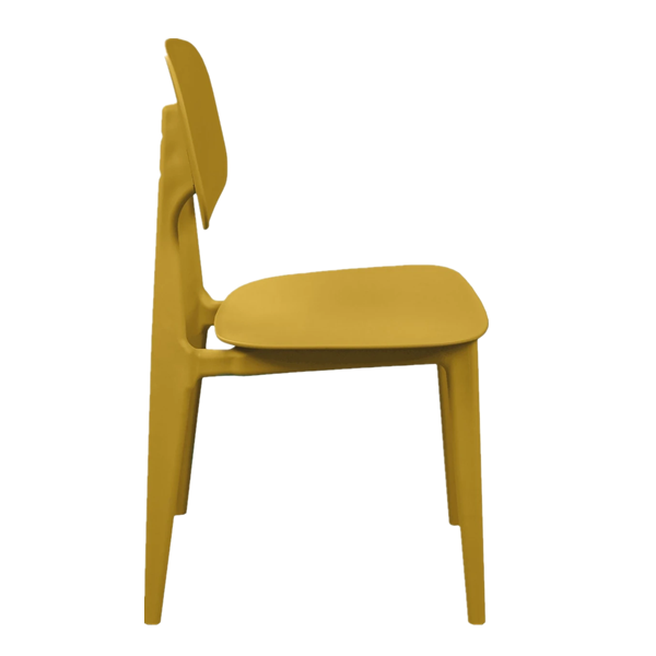 Solid color plastic dining chair