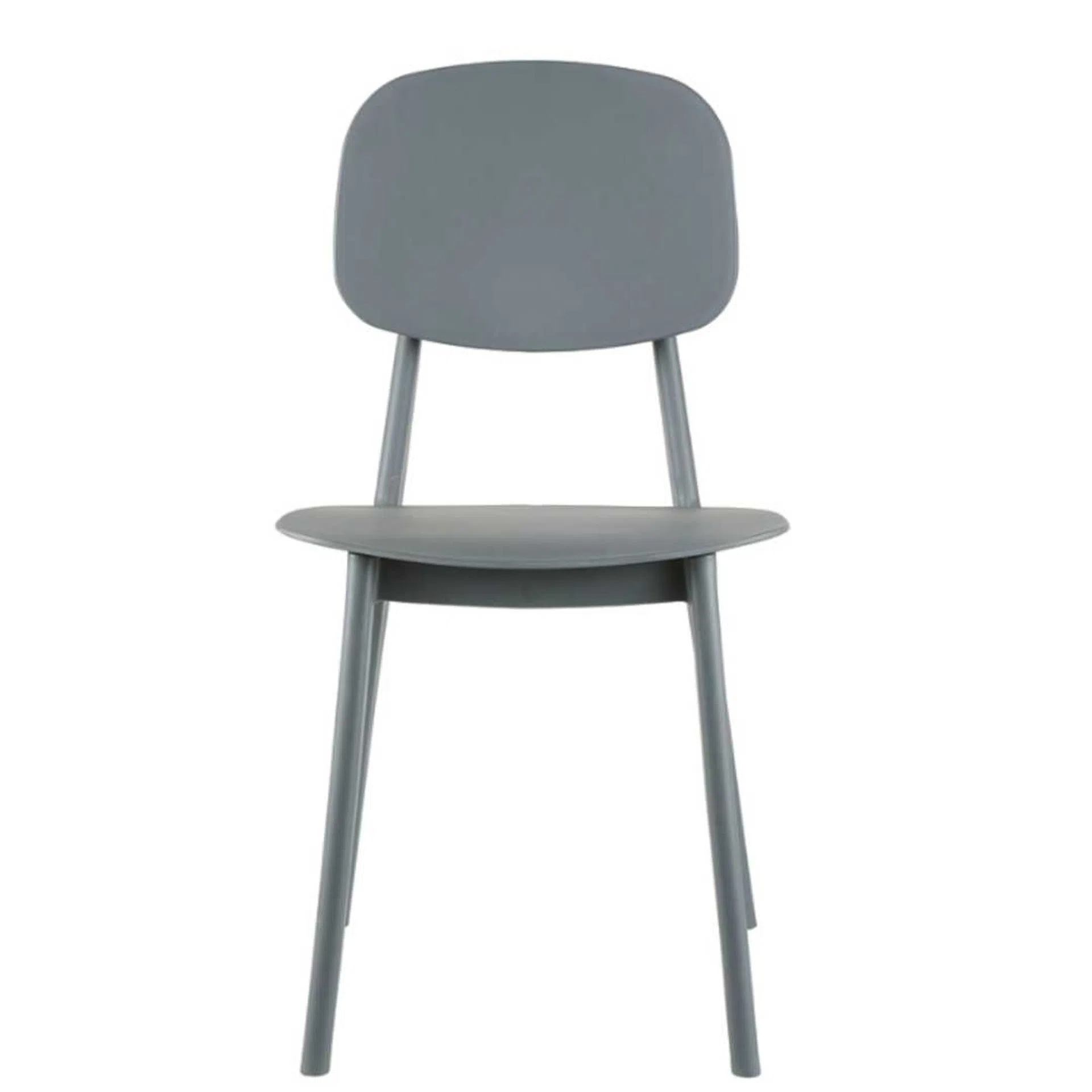 Solid color plastic dining chair