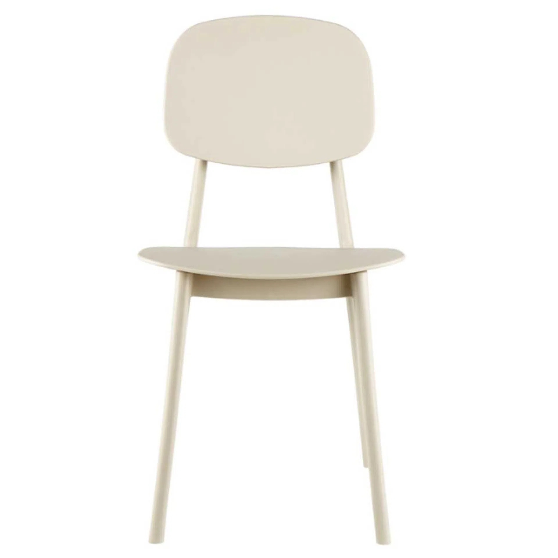 Solid color plastic dining chair