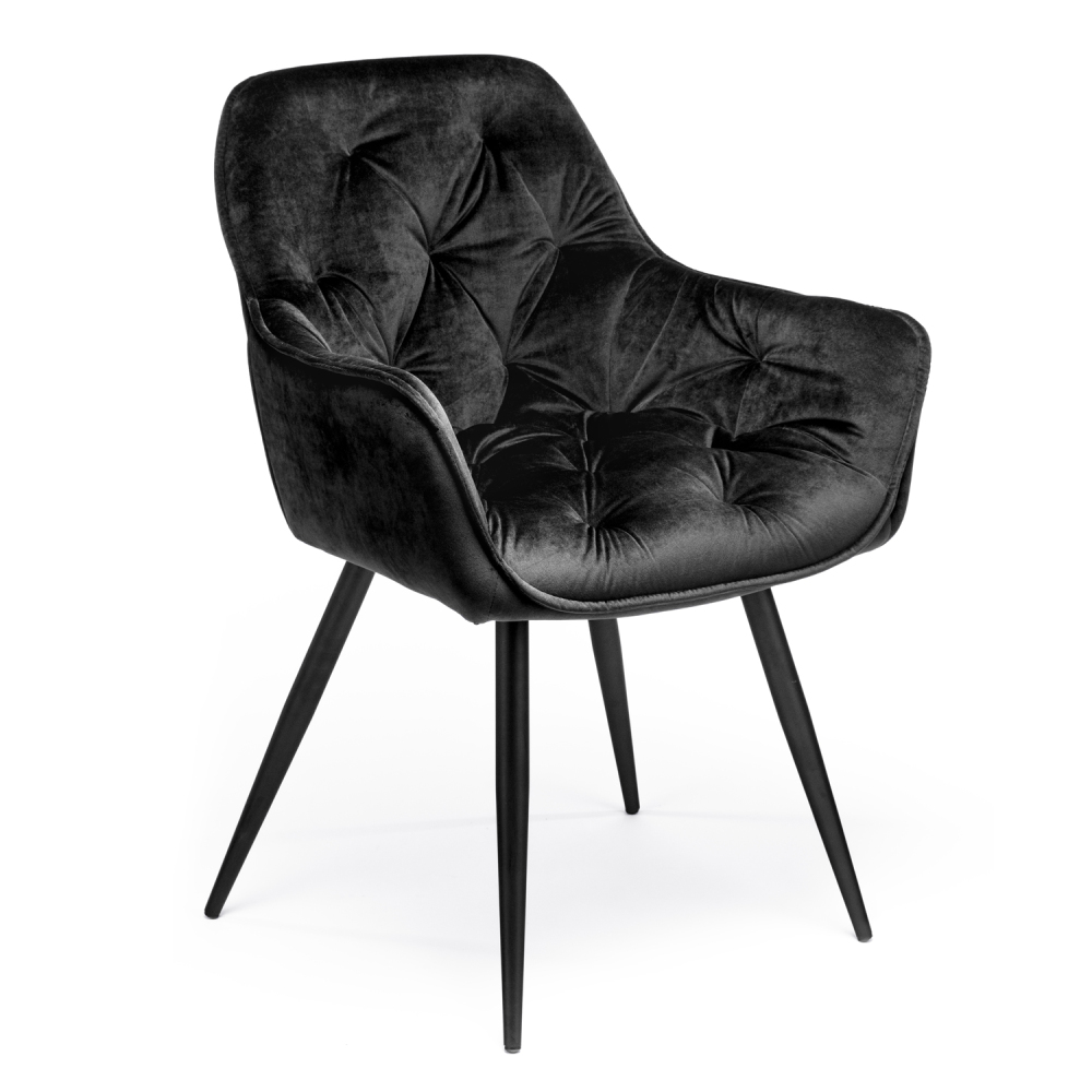 Dining chairs with Velvet Thick Padded Upholstered Kitchen Tub Chair