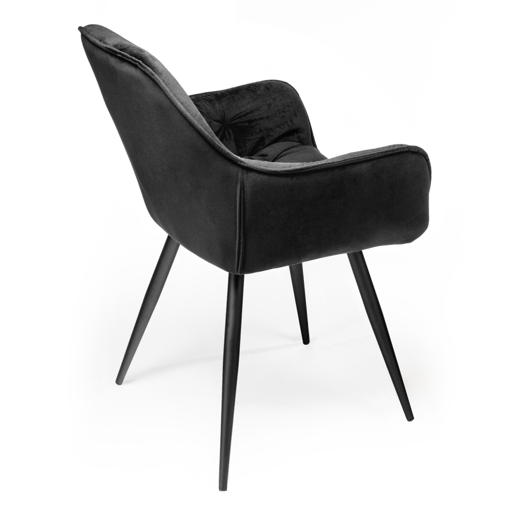 Dining chairs with Velvet Thick Padded Upholstered Kitchen Tub Chair