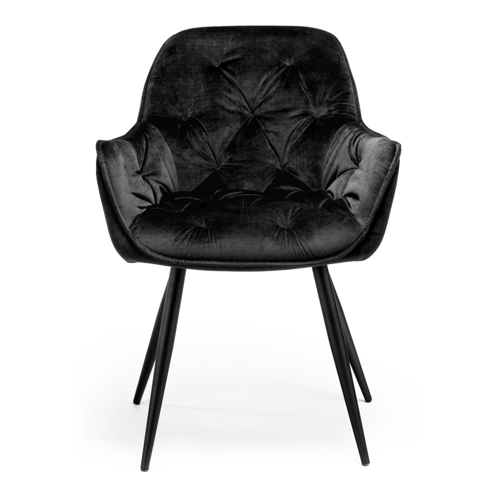 Dining chairs with Velvet Thick Padded Upholstered Kitchen Tub Chair