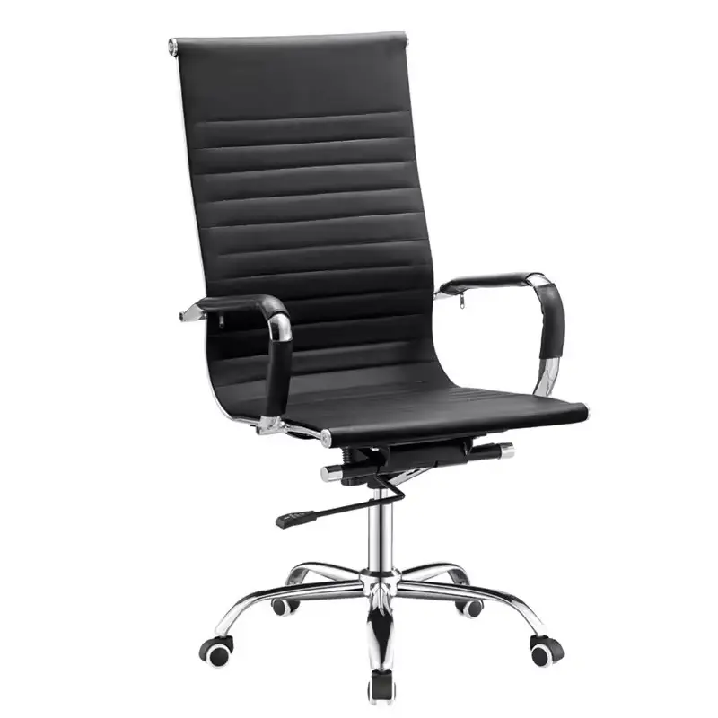 High Back Executive Computer Desk Chair Lumbar Comfortable Swivel PU Leather Office Chair