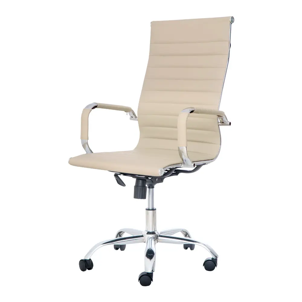 High Back Executive Computer Desk Chair Lumbar Comfortable Swivel PU Leather Office Chair