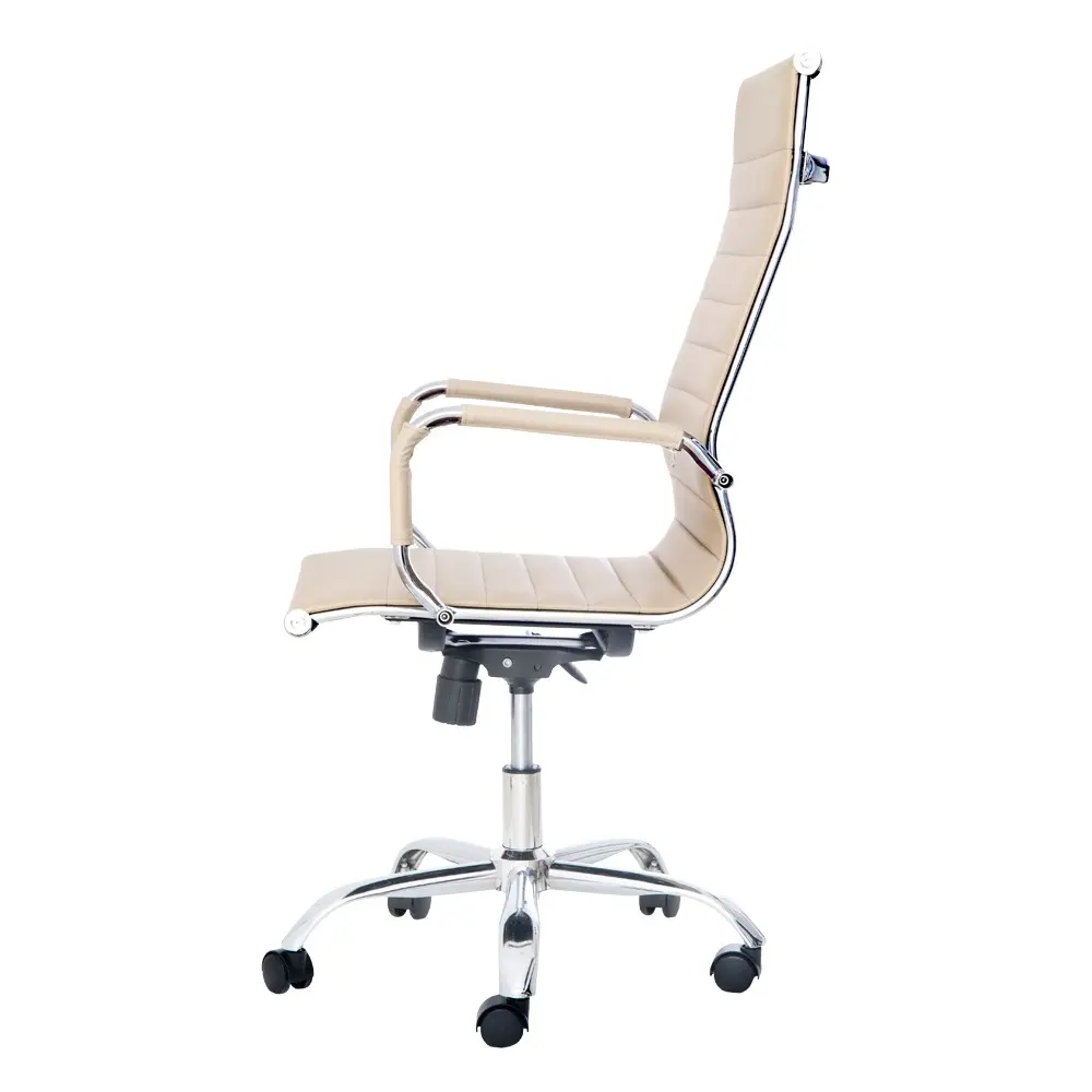High Back Executive Computer Desk Chair Lumbar Comfortable Swivel PU Leather Office Chair