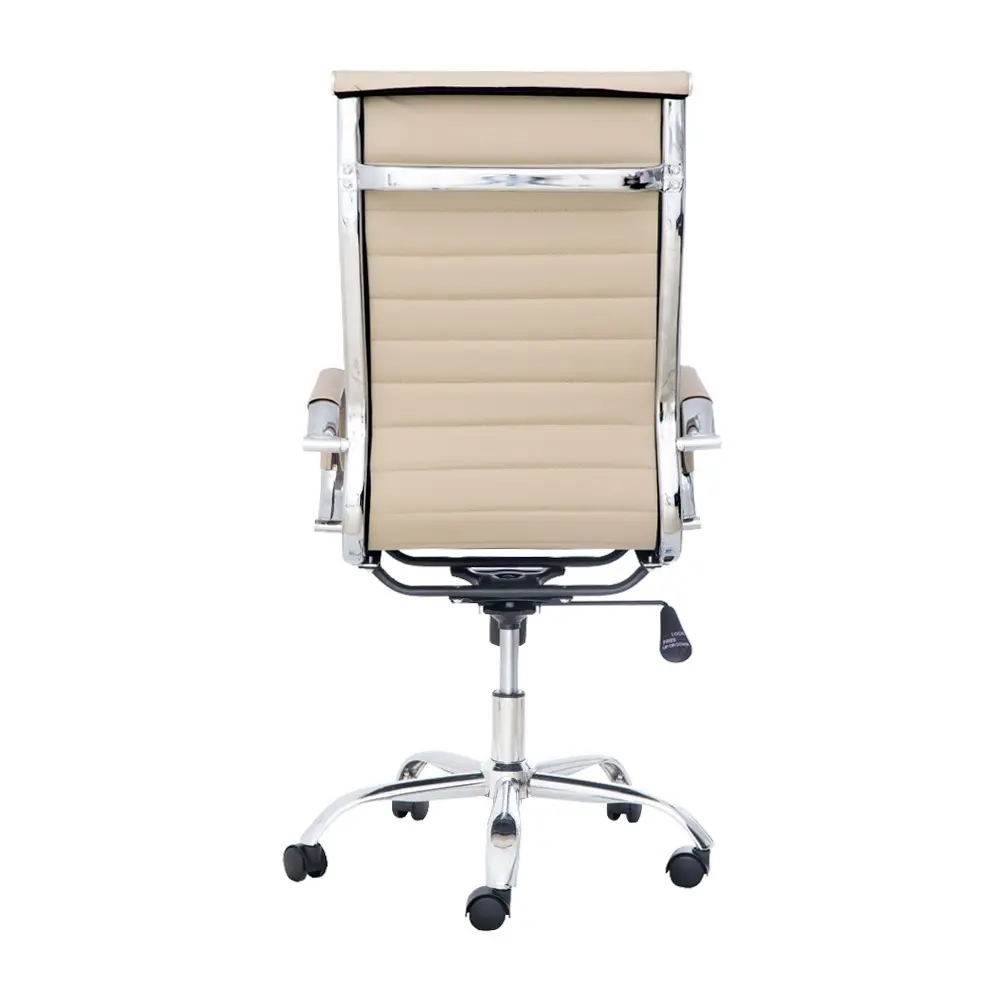 High Back Executive Computer Desk Chair Lumbar Comfortable Swivel PU Leather Office Chair