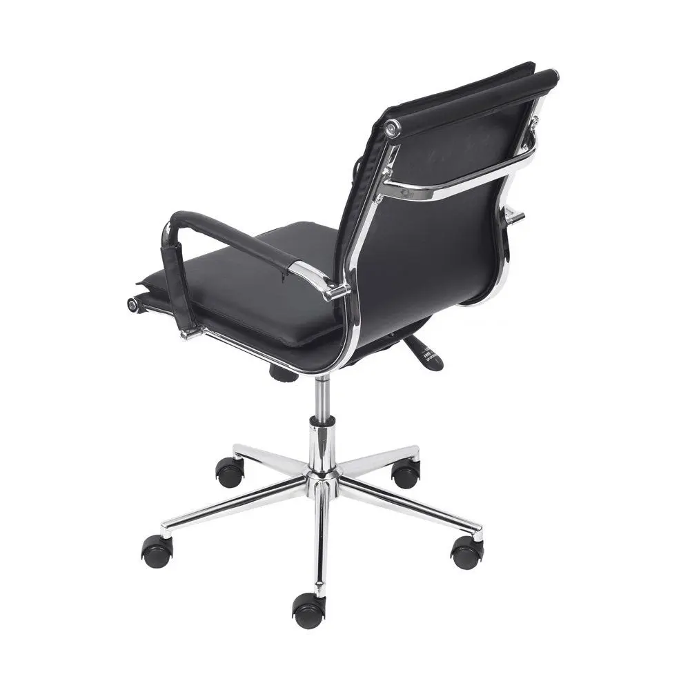 Luxury Middle Back Home Office Furniture Cassic Leather Armrest Computer Office Visitors Chair