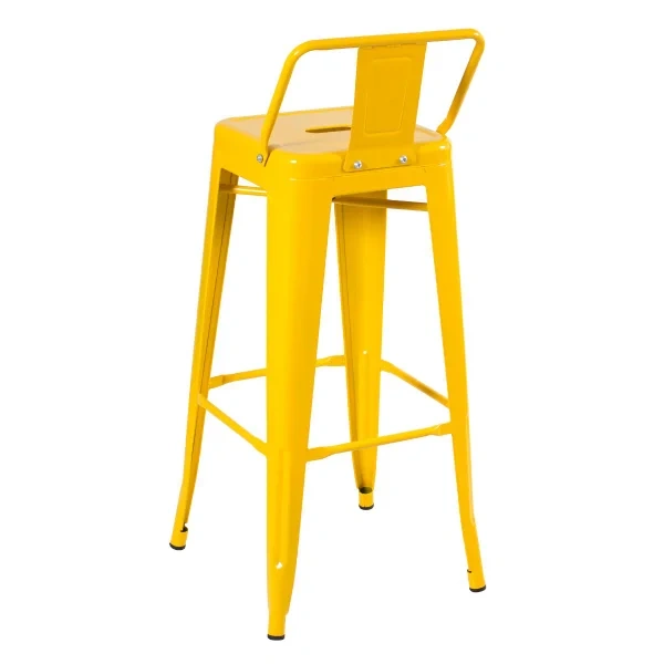 Tolix high stool with backrest