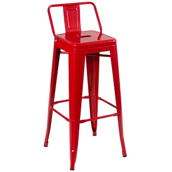 66cm Tolix Stool With Back