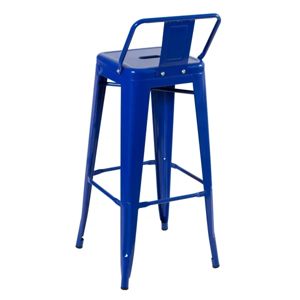 Tolix high stool with backrest