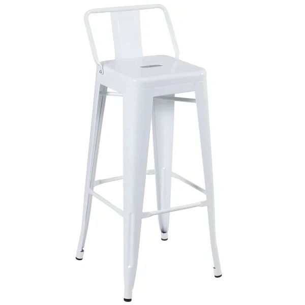 Tolix high stool with backrest