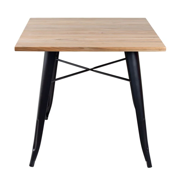 Tolix Wood Table 80X80cm