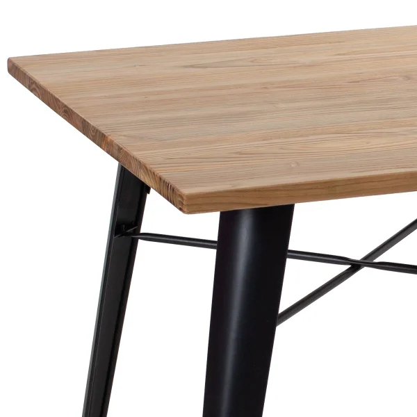 Tolix Wood Table 80X80cm