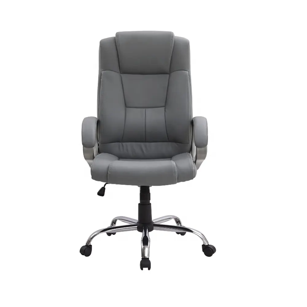 Executive Office Chair Adjustable Height Faux Leather Gray Washington ergonomic chair