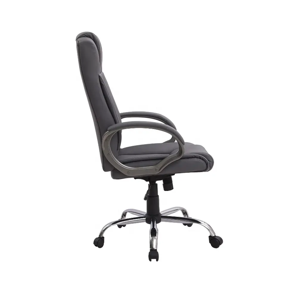 Executive Office Chair Adjustable Height Faux Leather Gray Washington ergonomic chair