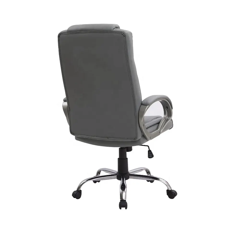 Executive Office Chair Adjustable Height Faux Leather Gray Washington ergonomic chair